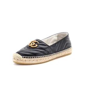Pre-owned Gucci Women's GG Marmont Espadrilles Matelasse Leather by Rebag