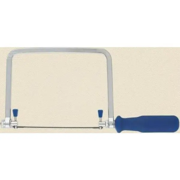Precision Woodworking Coping Saw with Easy-to-Adjust Tension, Ergonomic Soft Grip Handle, Lightweight Yet Robust Steel Frame, 17-pt. Tooth Count High Carbon Steel Blade, Storage Pouch, for Curved Cuts in Detailed Carpentry (Boosts Stability and Balance)