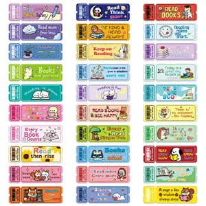30PCS Cute Cartoon Reading-Themed Paper Bookmarks - Adorable Animal & Inspirational Quote Page Markers for Book Lovers & Reading Enthusiast Gifts