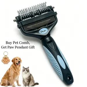 3 In 1 Dog Pet Grooming Tool,UniversalDetangling Comb for Dogs,Stainless SteelDouble-SidedDesign, Effective Shedding Removal&Matted Hair Tamer, Practical DailyDog Coat MaintenanceSupplies brush