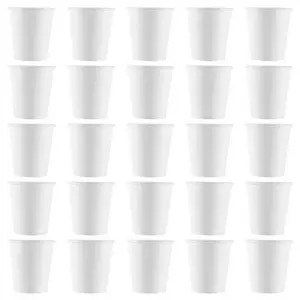 White Paper Cups, Small Disposable Bathroom, Espresso, Mouthwash Cups Dispenser, Disposable Cups, (100 Pack) 3Oz