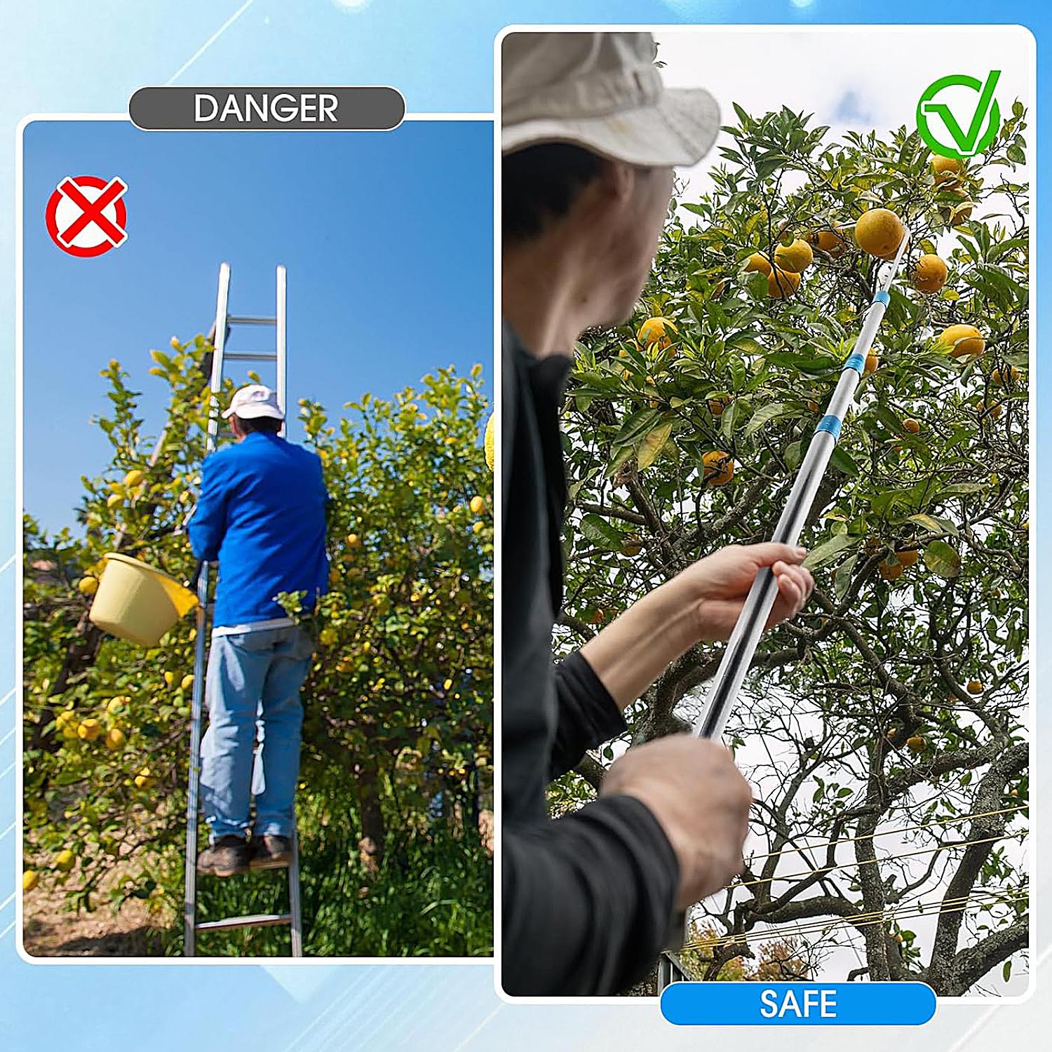 6.3 Ft Truck Cargo Grabber Reach Retriever Tool with Two Hooks, Pickup Truck Bed Heavy Duty Truck Accessories Telescoping Pole