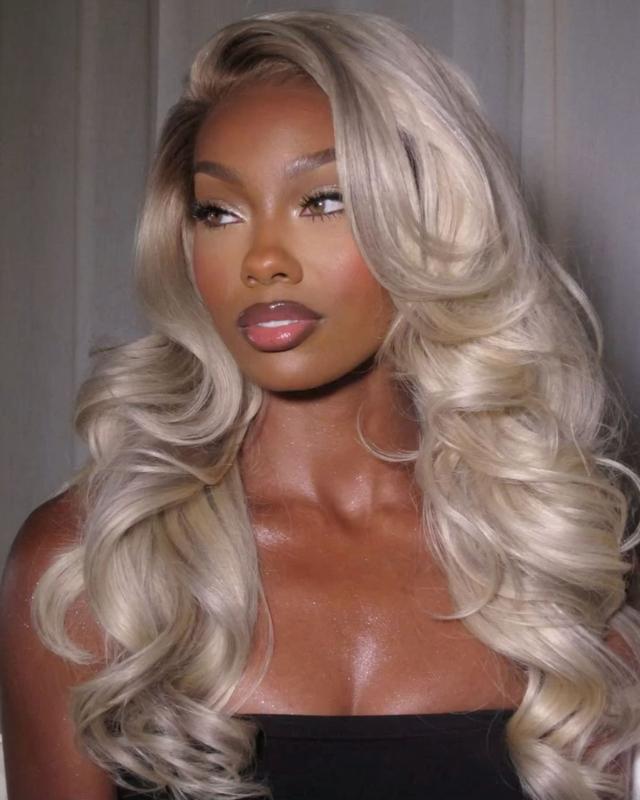 KEPHARE Ombre Brown Roots Ash Blonde Wigs Human Hair 180% Density 4x4 Body Wave Lace Front Wigs Glueless Ombre Blonde Colored 4x4 Hd Thin Glueless Wig Pre Cut Pre Plucked