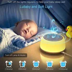 Noise Machine Sleep Aid, Natural Music Insomnia Relief, Soothe Baby, Nature Sounds Wind Rain Thunder, Baby Infant Musical Light Up Sleep Lamp