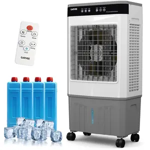 5.3 GAL Swamp Cooler with Touch & Remote Control, 3000 CFM Evaporative Air Cooler, Portable Air Conditioners with 3 Speeds, 12H Timer, 120° Oscillation, Evaporative Cooler for Indoor Outdoor Use