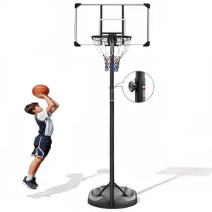Enyopro 7.5Ft -9.2Ft Adjustable Basketball Hoop with Portable Goal for Adults Teens, 32 Inch Backboard, Wheels, Stainless Steel, Indoor/Outdoor Use