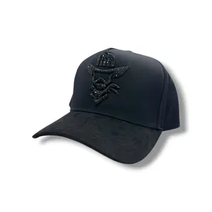 De Rancho Hat - Black Jeweled Logo A-Frame