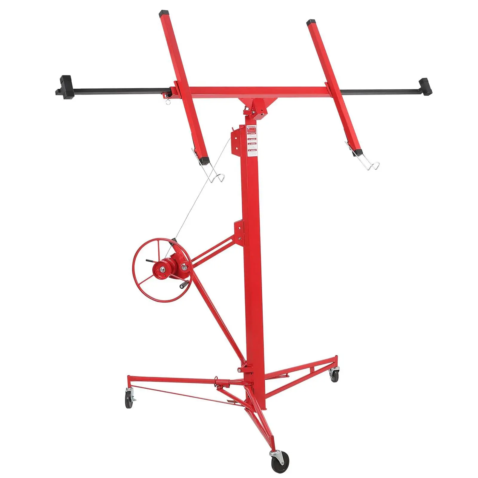 GARVEE Drywall Lift 11FT, Drywall Rolling Lifter Panel, 150LBS Heavy Duty Drywalls Panel Lifter with Adjustable Telescopic Arm & 3 Lockable Wheels, Foldable Sheetrock Lift for Home Improvement