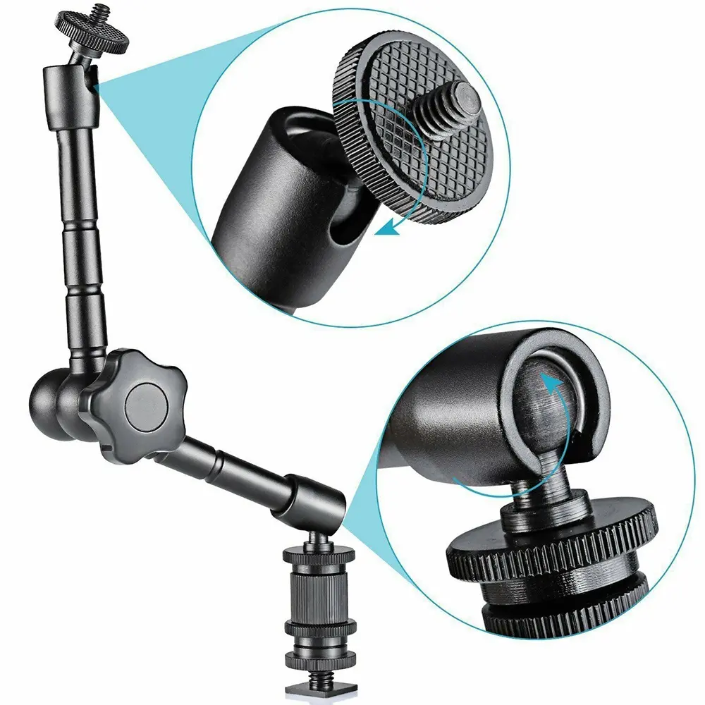 11 Inch Friction Articulating Magic Arm + Super Clamp for SLR LCD Monitor LED Flash Light Camera /LCD Monitor/LED
