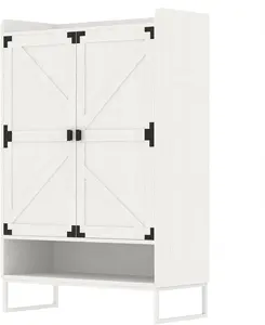 Shoe Cabinet with Flip Drawers, Freestanding Wood Shoe Rack with Doors and Adjustable Shelves Slim Free Standing Hidden Shoe Organizer for Entrance Living Room Hallway Bedroom,47.6"