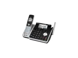 AT&T TL88102 DECT 6.0 2-Line Expandable Corded/Cordless Phone with Answering System, Silver/Black, 1 Handset AT&T TL88102 DECT 6.0 2-Line Expandable Corded/Cordless Phone with Answering System, Silver/Black, 1 Handset