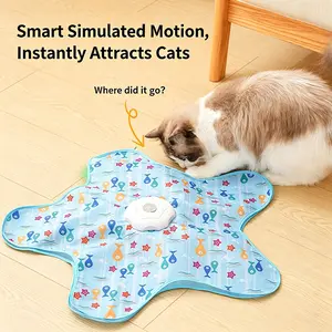 Automatic 360° Rotating Cat Toy, Interactive Feather Teaser Toy with 3 Speed Modes, Silent Electric Kitten Play Toy, Rechargeable Pet Exercise Toy for Indoor Cats, Anti-Scratch Durable Cat Entertainment Supplies