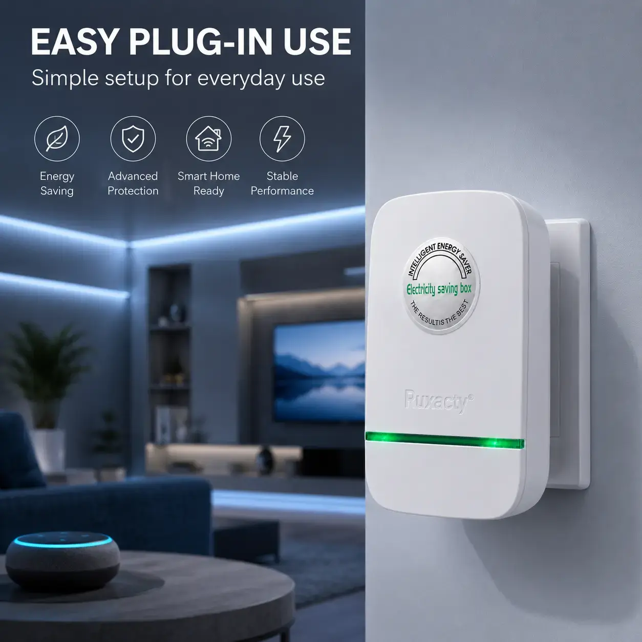 Compact Indoor Plug-In Device with Built-In Indicator Light, US Plug Style for Home, Bedroom, Office and Dorm Us Plug Socket Power Outlet Plug In Connector
