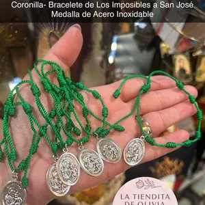 Coronilla- Bracelete de Los Imposibles a San José.  Medalla de Acero Inoxidable