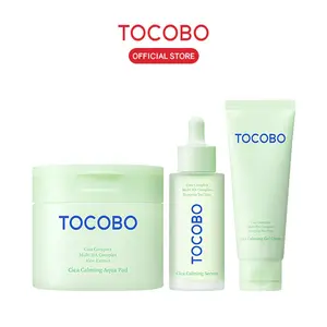 [TOCOBO Official] Cica Calming Trio (Toner Pad + Serum + Gel Cream) Set for Sensitive Skin