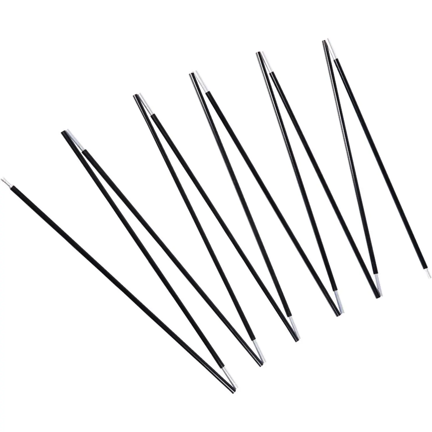 Pre-Assembled 7001 T6 Heated Black Aluminum Replacement Tent Poles, Durable Camping Tent Rod for Outdoor Camping Hiking Travel