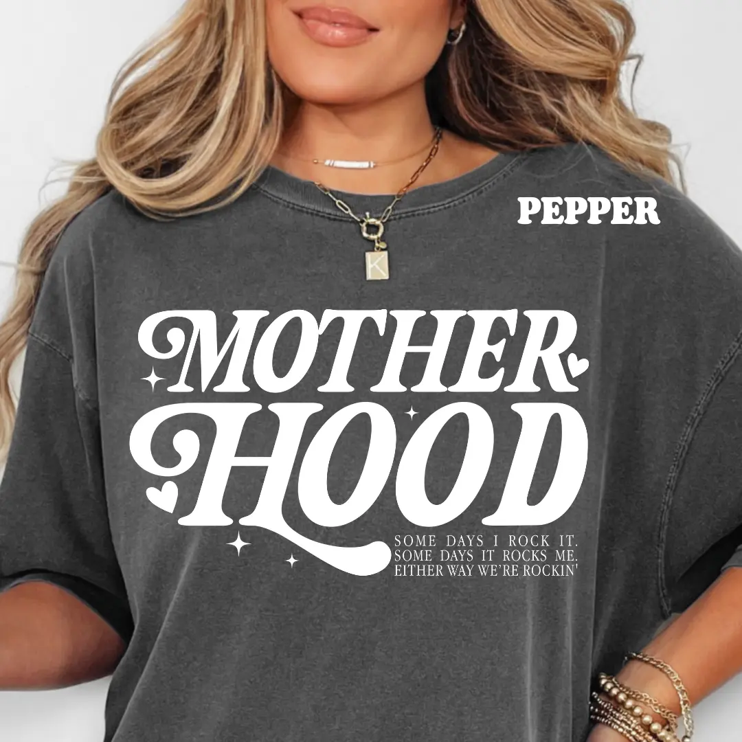 Motherhood Neon #1 Shirt ~ Unisex Apparel Relaxed Fit Printed In The USA Clothing Womenswear Casual Comfort Cotton Sleeves Chic