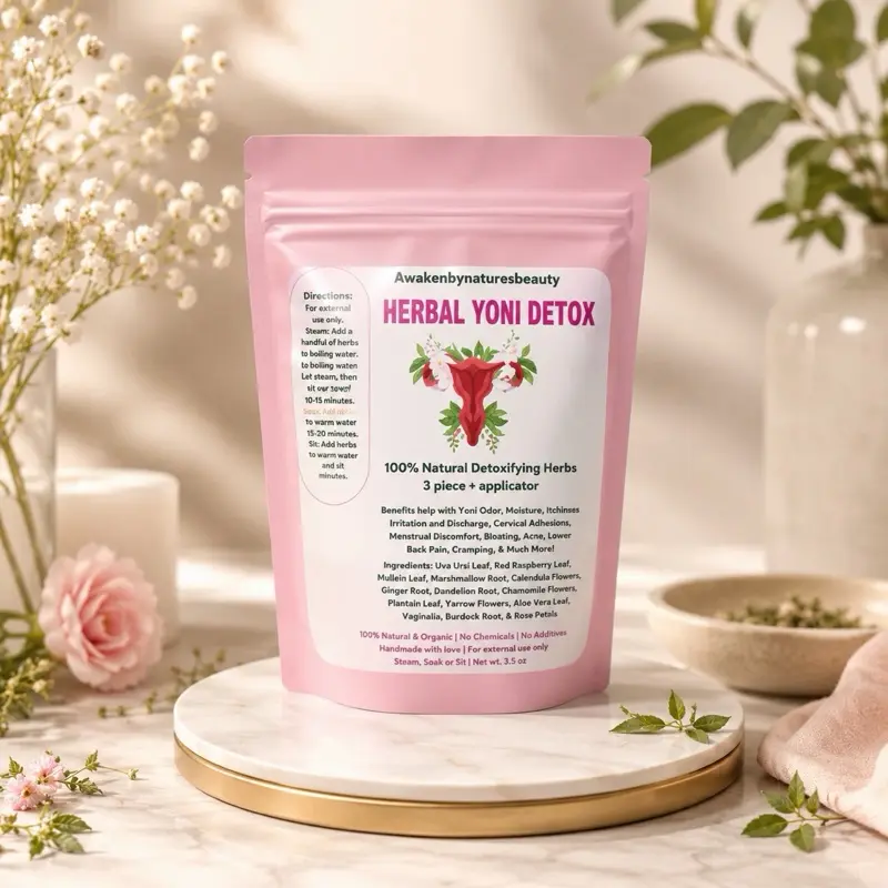 Herbal Yoni Detox Kit + Applicator - 3 Pieces - Comfortable and Effective Formula