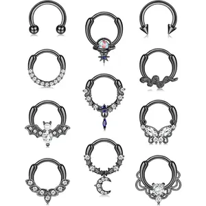16G Septum Rings Septum  Septum Piercing  Cute Snake Butterfly Septum Ring Daith Earrings