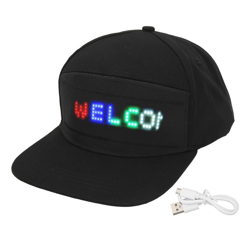 LED Cap with Wireless Control for Messages And Images - Stylish Glowing Baseball Hat Accessories