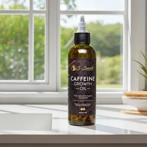 Caffeine Hair Growth Oil with Herbs, Biotin, and Essential Oils - 2oz for All Hair Types