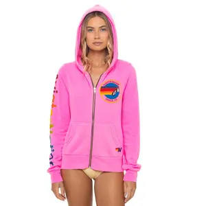 AVIATOR NATION HOODIE - NEON PINK