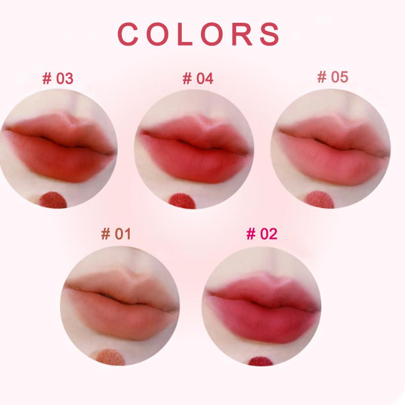 5 Pcs Velvet Smooth Lip Glaze Set Cosmetic Waterproof Long Lasting Non Stick Cup Matte Lipstick Moisturizing Easy To Apply Silky Lip glossy Makeup