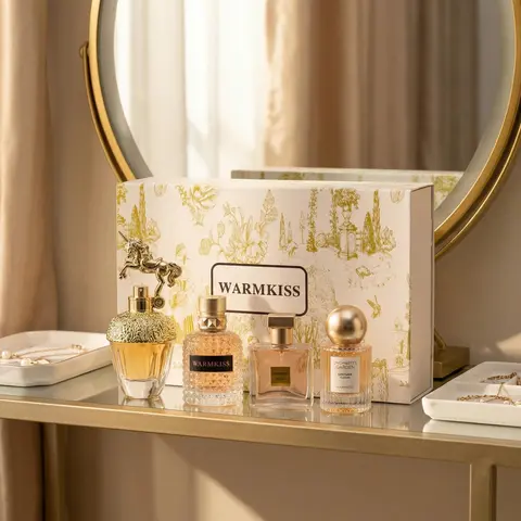 WARMKISS Women's 4-Piece Scented Fragrance Set - Long-Lasting Floral Fruity & Citrus Parfum for Women, Single Item, Ideal for Gifting & Summer Outings