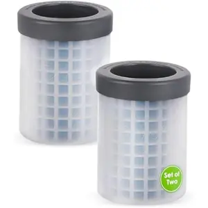Mini Ice Cylinder Trays Set of 2 – Squeeze & Release Design with Storage Bin and Scoop – Makes 150 Cubes