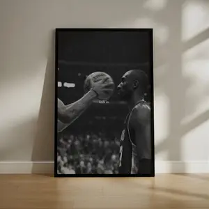 Kobe Bryant Lock In Poster Motivational Basketball Wall Art Lakers Legend Print For Gym, Studio, Or Game Room