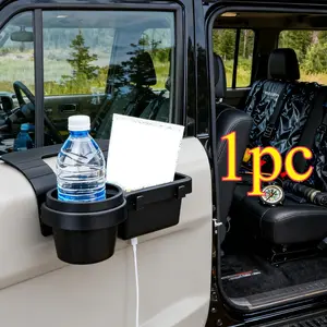 Car Storage Box Side Door Window Organizer Bag, Multi-Functional Hanging Shelf with Car Cup Holders, Car Interior Accessories