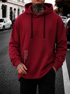 Men's Casual Simple Hooded Knitted Sweater with Letter Printing Comfortable Skin-Friendly Fabric Breathable for Outdoor Leisure Home Life Daily Commuting Dating Shopping Couples Wear