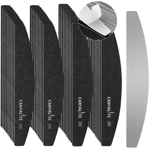 40 PCS Nail File 100/180 Grit Peel and Stick Nail Files Replaceable Emery Boards Reusable Nail File for Acrylic Nails Professional for DIY Salon Use