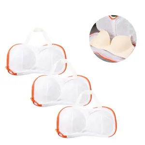 [Summervibes] 3 Pcs Bra Wash Bags for Laundry,Lingerie,Underwear,Brassiere Bag Set for Washing Machine With Zipper Women Delicates (A to C Cups),Halloween Party Decor Gifts,Hand Tools Kits