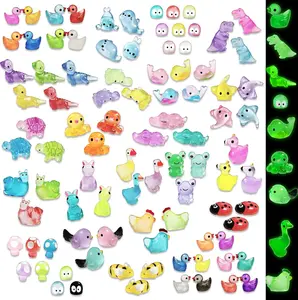 100 count Mini   21 Styles Luminous  Glow in The Dark Small Figures to  Mini Figurines for Dollhouse Garden  Landscape Aquarium Decor Office