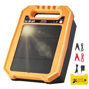 Summervibes VEVOR Solar Fence Charger, 0.3J 8 kV Solar Powered Fence Charger, 1.86 Miles Range, Weather-Resistant Electric Fence Energizer Kit, 7 Days Runtime, for Livestock, Poultry, Garden Protection