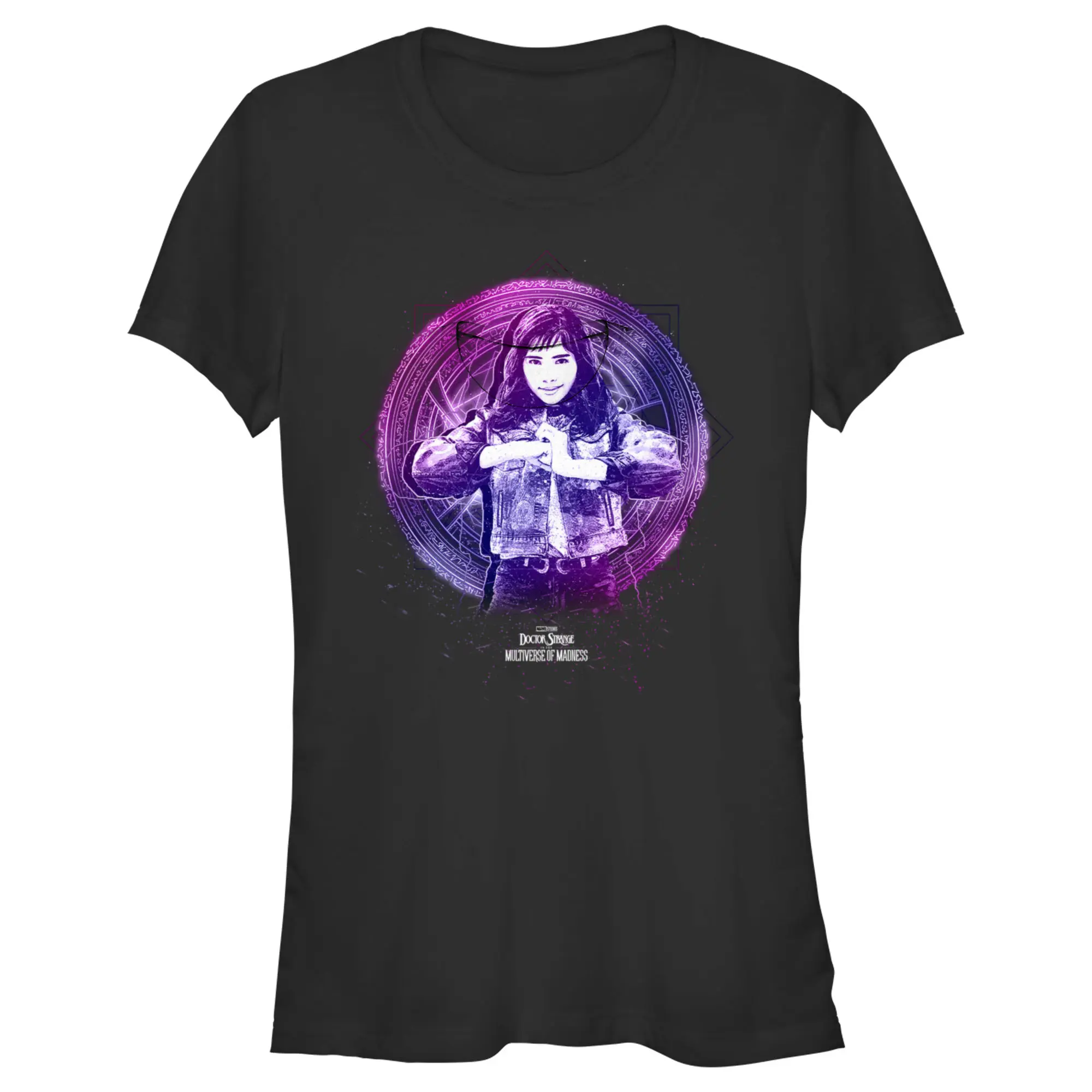 Juniors Womens Marvel Doctor Strange in the Multiverse of Madness Celestial America Chavez T-Shirt