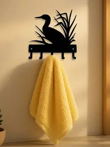 Vintage Black Iron Wall Hooks Set - Antique Bird Key Holder, Shabby Chic Coat Rack & Entryway Organizer | Rustic Farmhouse Wall Decor For Hallway, Bedroom, Bathroom | Storage Solutions For Jackets, Hats, Keys, Leashes, Umbrellas | Farmhouse & Shabby Chic