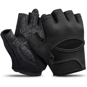 Ventilated Weight Lifting Gloves, Thick Padded Workout Gym Gloves with Full Palm Protection & Grip & Shock Absorption for Women & Men's Fitness Exercise Training