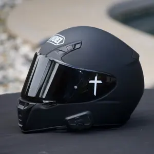 Cross Vinyl Decal - Weatherproof Sticker for Motorcycle Helmets, Automotive & Motorcycle Helmet Accessory