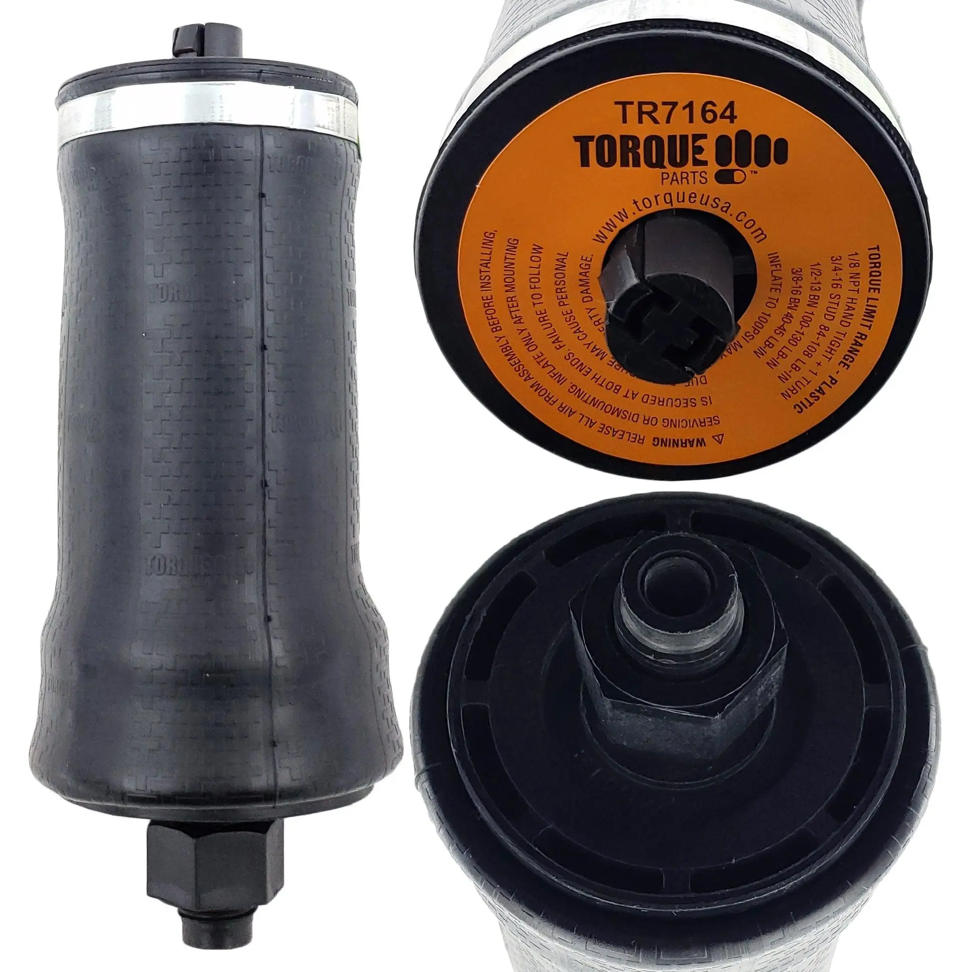 Single Convoluted Air Spring Suspension, Leak Tested Replacement for Goodyear 1S4-235, Paccar 20-19036, 8" Ext.