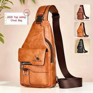 New and Wear-Resistant Men's Crossbody Bag, Handbag, Shoulder Bag, Chest Bag, Made of Wear-Resistant Fabric, with Large Capacity, Convenient to Carry, Suitable for Daily Work, Leisure, and Travel, Available in Multiple Colors Fathers gift Waterproof