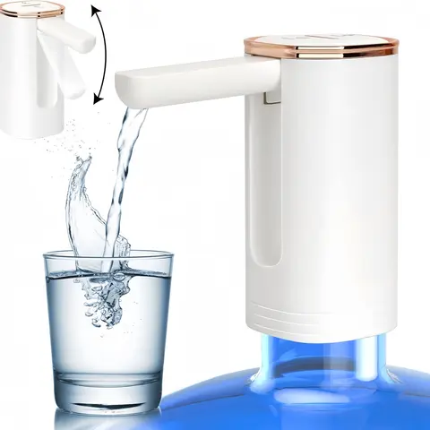 Electric Water Bottle Pump, 1 Count USB Rechargeable Water Dispenser Appliance, Portable Water Bottle Pump for Home Office Outdoor Camping