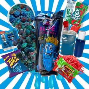 Blue Razz Large Kit with Blue Raspberry Gushers - Trending Snack