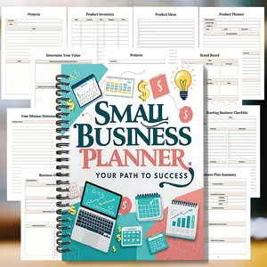 This spiral-bound notebook, designed with business icons, is designed to be a compact blueprint for organizing entrepreneurial strategies and financial goals, making it the perfect gift for business launch celebrations