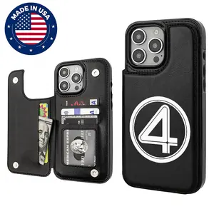 The Fantastic Four: First Steps Aesthetic Design Pattern Casing For iphone 16 15 14 13 12 Plus Pro Max Flaunt Mobile Phone Case TPU pu Leather Card Holder Drop Protection Shockproof Protector Vintage unique Fashion Trend Anti-scratch Stylish