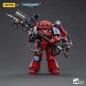 JOYTOY Warhammer 40k Ultramarines Primaris Techmarine 1/18 Scale Action Figure - Highly Poseable 1:18 Scale Collectible with Multi-Jointed Limbs, Warhammer 40k Logo & Iconic Red Power Armor Replica  for Tabletop Gaming Fans JT3761