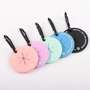 Hands-free dog poop bag holder for belt dispenser - convenient pet poop bag carrier for outdoor walking