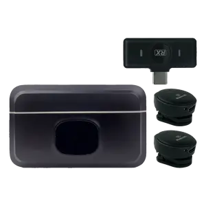 2-Pack Wireless Lavalier Microphones (Lapel) – Karaoke Echo Effect, Clip-On Mics for Vlog/Live/Interview