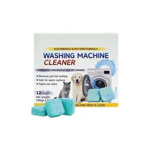 Nexapick Washing Machine Cleaner Tablets for Pet Owners, 12 Count Deep Clean Washer Cleaner, 1 Year Supply